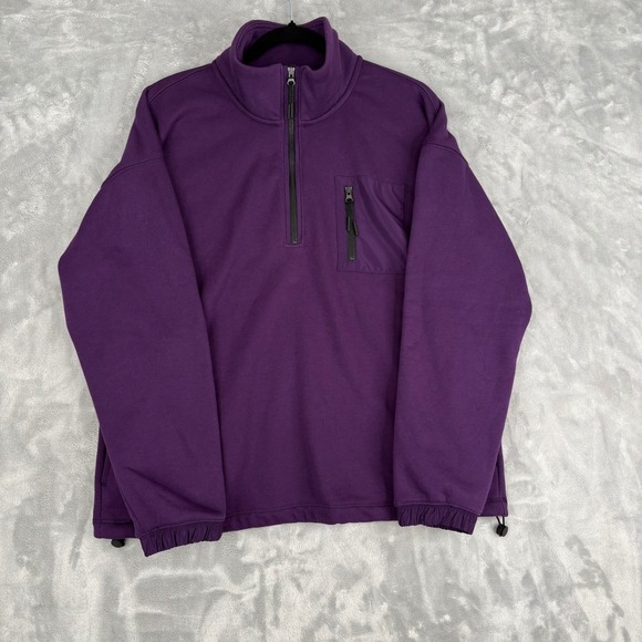 Peloton Purple Quarter Zip Sweatshirt Pullover Logo Long Sleeve Medium Women's - Picture 9 of 15